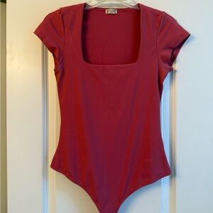 Free People Raspberry Bodysuit